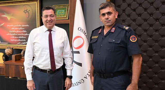 Osmaniye Cezaevi Tabur Komutanı OKÜ Rektörü'nü Ziyaret Etti