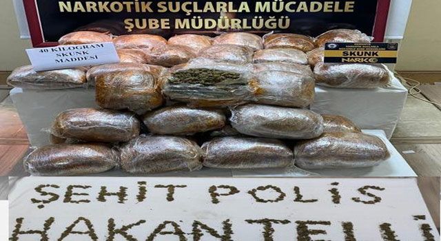 Osmaniye’de 40 kilo skunk maddesi ele geçirildi