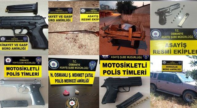 Osmaniye'de asayiş uygulamasında 14 şüpheli tutuklandı