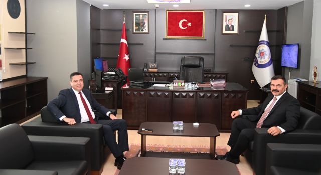 Rektör Uzun, Yeni Emniyet Müdürü Sarıbuva’yı ziyaret etti