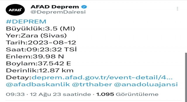 Sivasta korkutan deprem