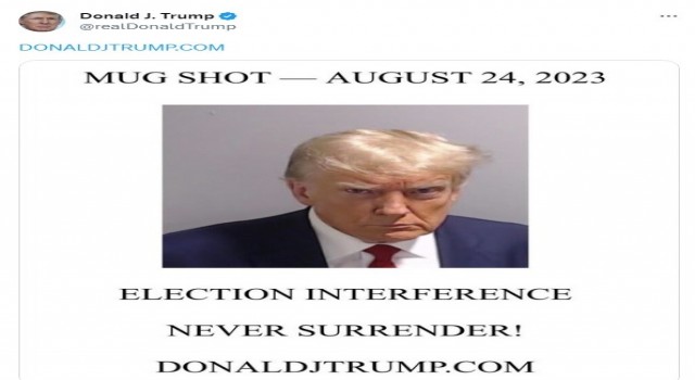 Trump, Sabıka fotoğrafı çekilen ilk ABD başkanı