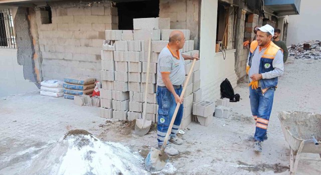 Ankarada doğalgaz patlaması sonucu hasar gören ev ve dükkanların onarımına başlandı