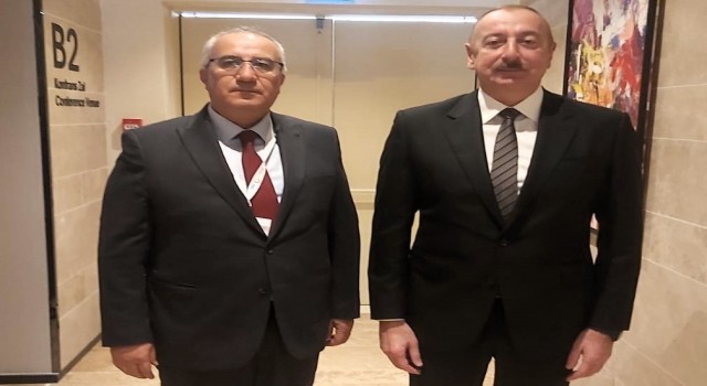 Başkan Arslan, Azerbaycan Cumhurbaşkanı Aliyev ile bir araya geldi