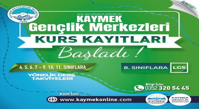 Büyükşehirin gençlik merkezleri için kurs kayıtları sürüyor