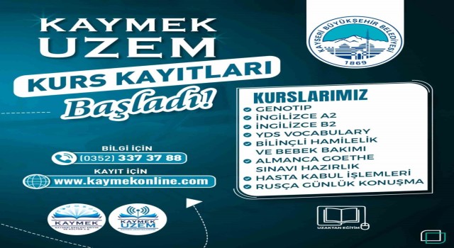 Büyükşehirin Uzaktan Eğitim Merkezi kurs kayıtları başladı