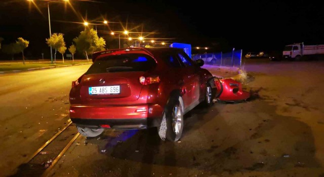 Erzurumda trafik kazası: 1 yaralı