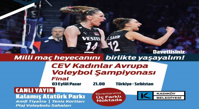 Final maçı için Kalamışa üç dev ekran kurulacak