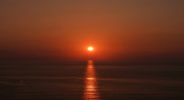 Hatayda gün batımı görsel şölen oluşturdu