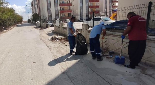 İlçede mahalle ve okul önleri temizlendi