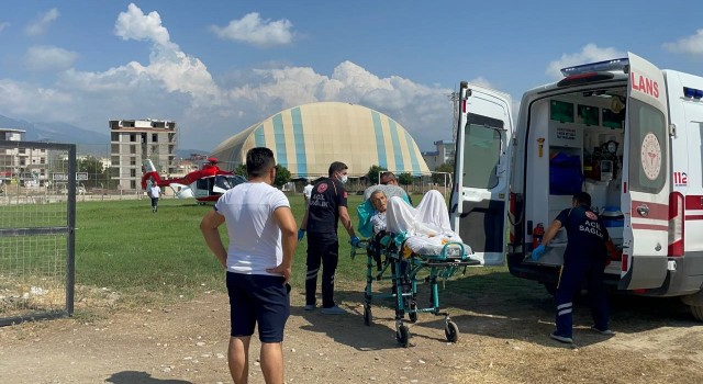 İmdadına hava ambulansı yetişti