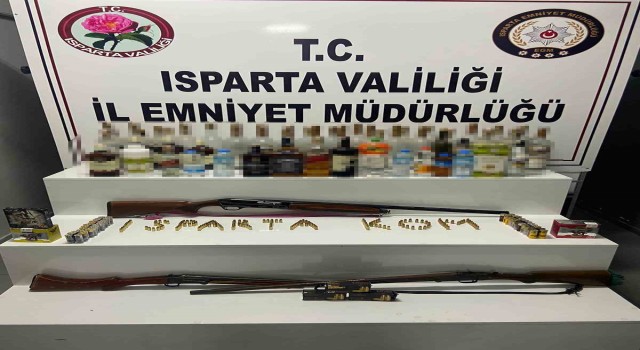 Ispartada kaçak içki operasyonu