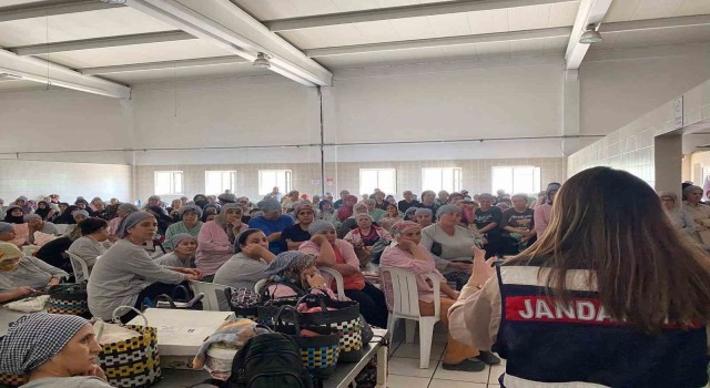Jandarma ekipleri kadınları bilgilendirdi