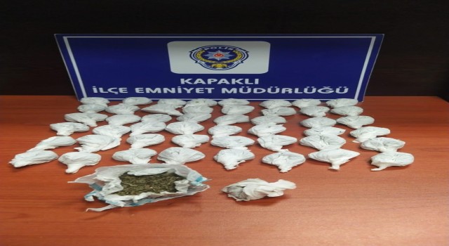 Kapaklıda 49 adet paketlenmiş uyuşturucu ele geçirildi