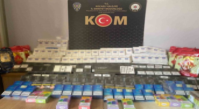 Kocaelide 340 bin dal boş ve dolu makaron ele geçirildi