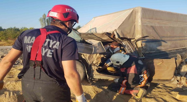 Kontrolden çıkan araç devrildi: 1 yaralı