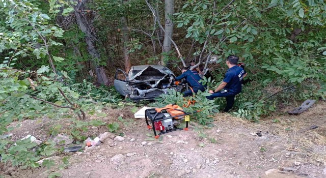 Malatyada kontrolden çıkan otomobil şarampole devrildi: 2 yaralı