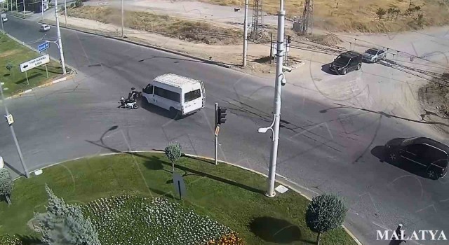 Malatyadaki kazalar Kent Güvenlik Yönetim Sistemi kameralarına yansıdı