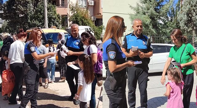 Polis Ekipleri Öğretmen ve Öğrencileri Bilgilendirdi
