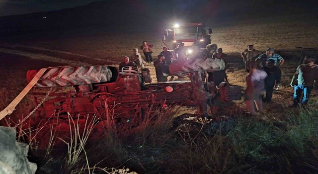Selimde traktör devrildi: 1 yaralı