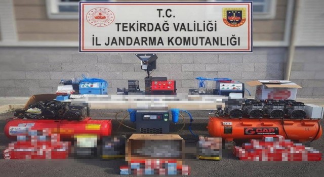 Tekirdağda 395 bin liralık kaçak sigara operasyonu