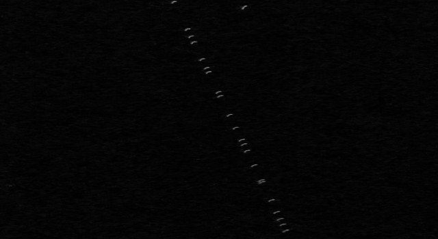 Tuncelide Starlink uyduları fotoğraflandı