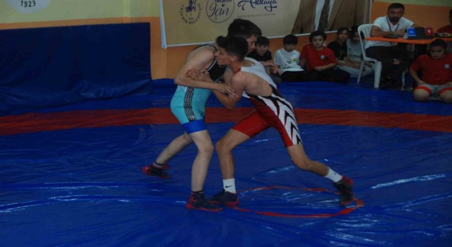 Akşehirde pehlivanlar 100. yıl şerefine güreşti