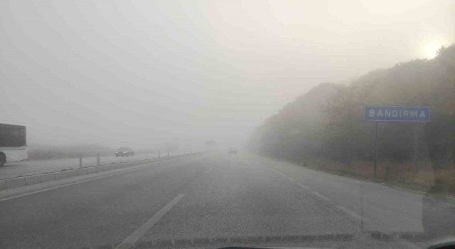 Bandırmada sis etkili oldu