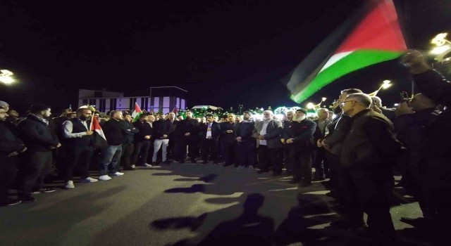 Bingöldeki STKlar, İsrailin saldırılarını protesto etti