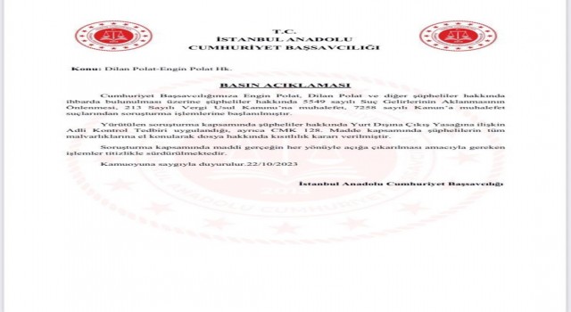 Dilan Polat soruşturması hakkında Başsavcılıktan açıklama