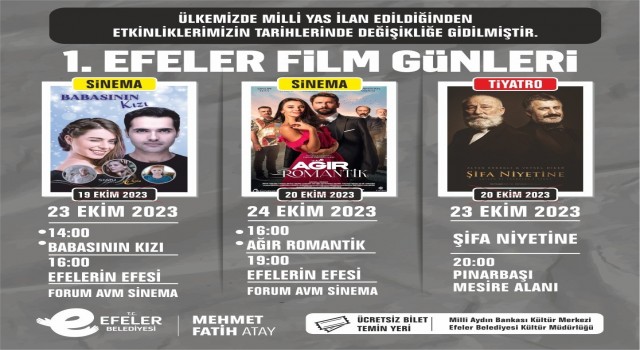 Efelerin festivali Milli Yas nedeniyle ertelendi