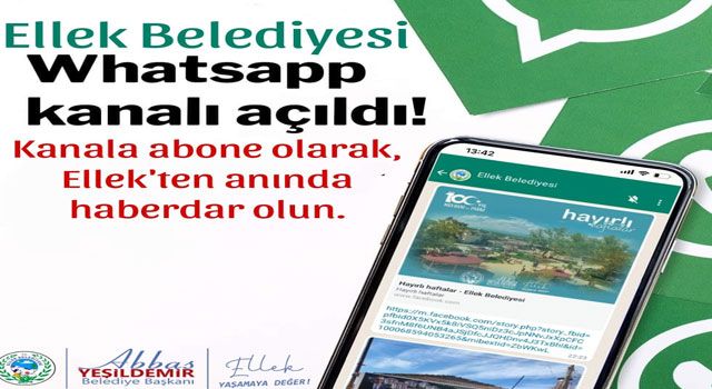 Ellek Belediyesi WhatsApp Kanalı Açıldı
