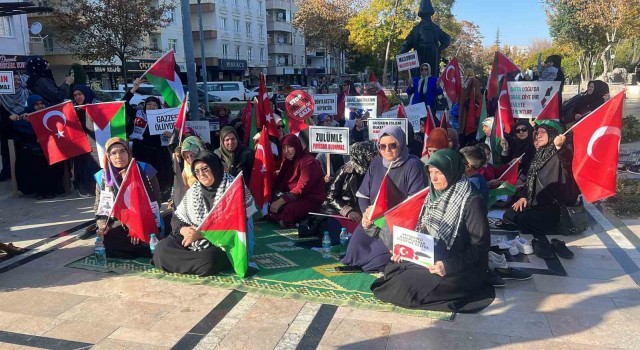 Filistine destek için oturma eylemi başlattılar
