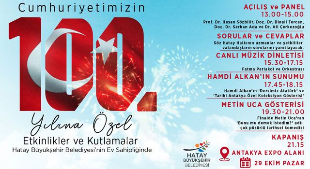 Hatay'da Cumhuriyet'in 100. Yılı Coşkuyla Kutlanacak