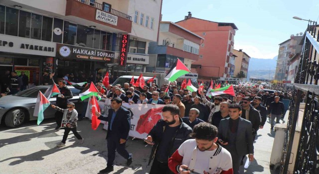 İsrailin Gazzedeki katliamları Van, Hakkari, Bitlis ve Muşta protesto edildi