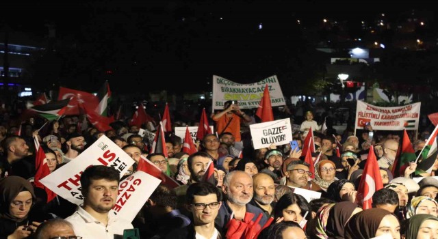 İzmirde Filistine destek mitingi