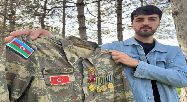 Karabağ Savaşında gazi olan genç Türkiyede askere gidecek