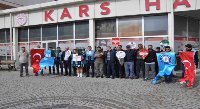 Kars sağlık çalışanlarından İsraile tepki
