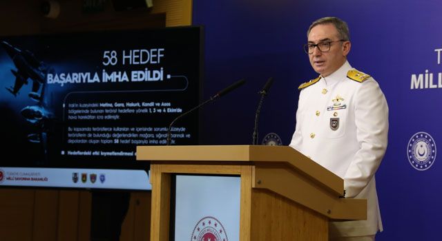 MSB: Irak'ın kuzeyinde 58 terör hedefi imha edildi