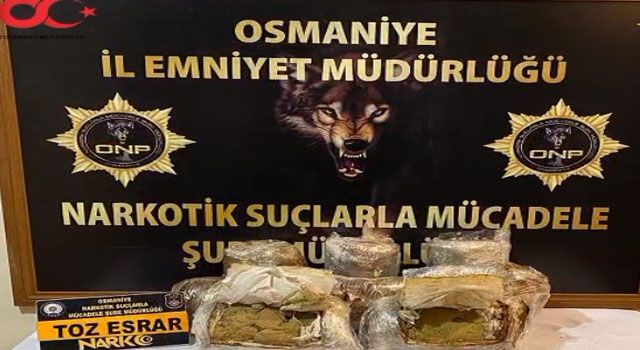 Osmaniye'de 12.700 Gram Toz Esrar Ele Geçirildi