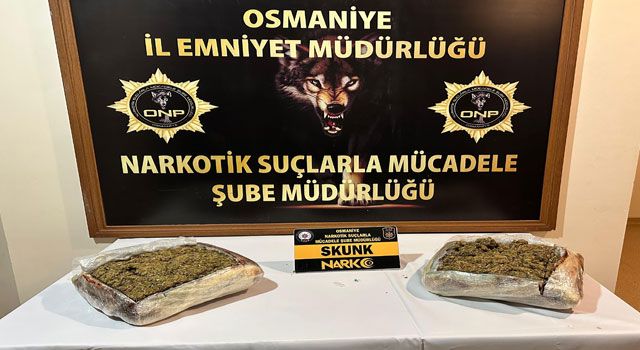 Osmaniye'de 2 kilo 600 gram skunk ele geçirildi