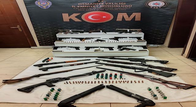 Osmaniye'de 26 kişi silah ve mühimmat kaçakçılığından yakalandı