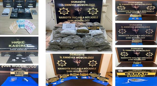 Osmaniye'de uyuşturucu operasyonu: 39 gözaltı