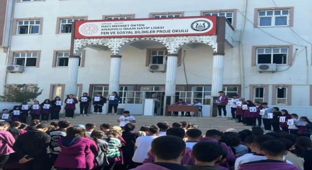 Silopide imam hatip lisesi öğrencilerinden Gazze ile dayanışma mesajı