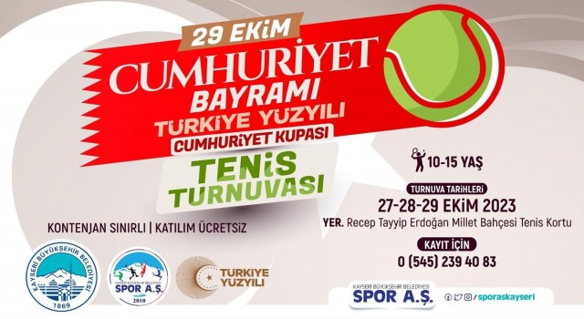 Spor A.Şden 29 Ekime öze Cumhuriyet Tenis Turnuvası