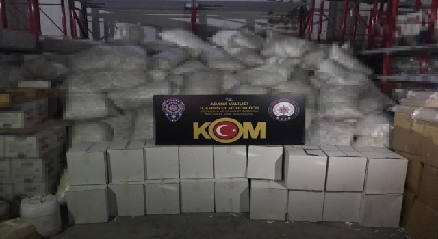 Adanada 52 milyon 100 bin gümrük kaçağı makaron ele geçirildi