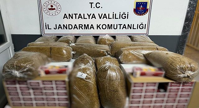 Antalya’da kaçak tütün operasyonunda 2 şüpheli yakalandı