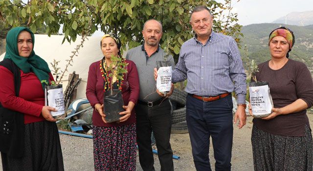 Başkan Savaş, Belenli Çiftçilere Fidan Desteği Verdi