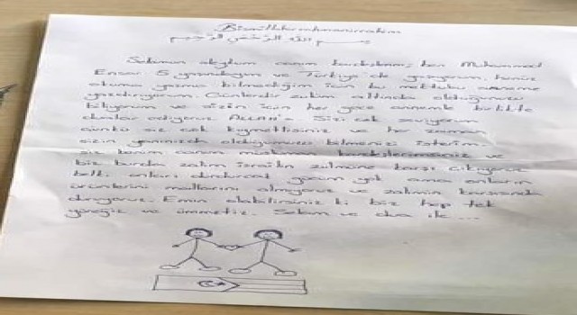 Eskişehirli küçük çocuktan Gazzedeki kardeşlerine duygulandıran mektup