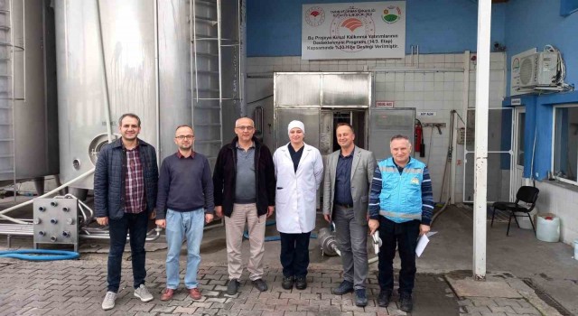 Hisarcıkta süt ürünleri fabrikasında GES projesinin hak ediş kontrolü yapıldı